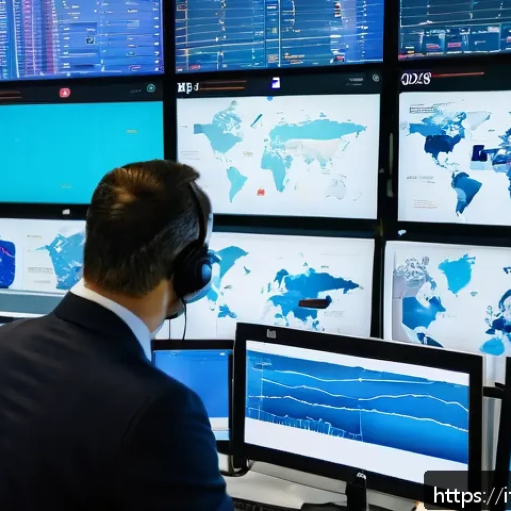 국제물류사로서 해외에서 일하기 - A modern international logistics control room with a diverse team of professionals analyzing real-ti...